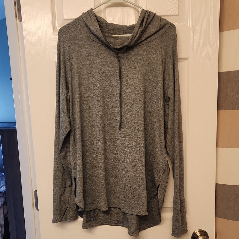 Athleta Uptempo Hoodie Heather Long Sleeve Shirt